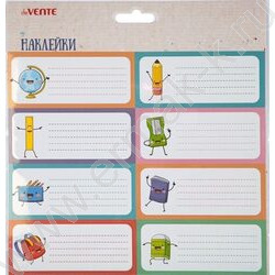 Наклейки на тетради "Ура! Школа!" 40*96мм, набор - 8шт /блистер | Фото 1