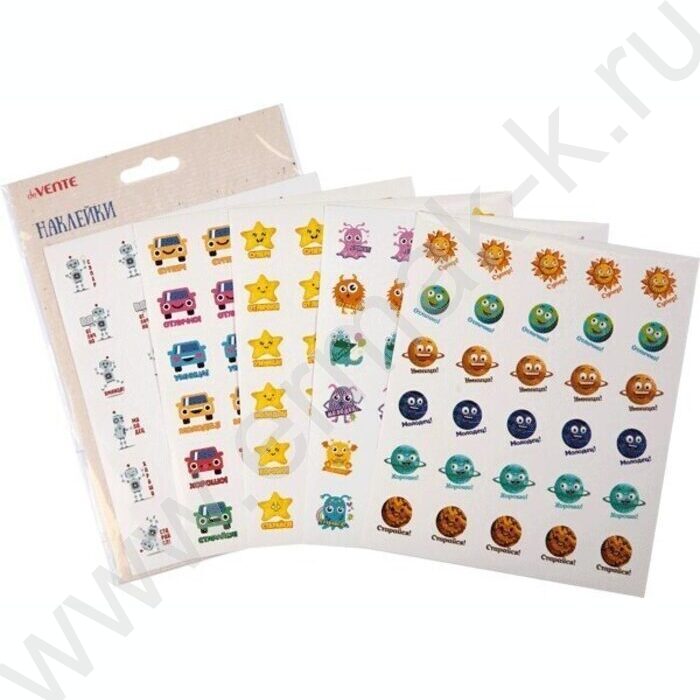 Наклейки-оценки /набор 150шт/5дизайнов /блистер | Фото 1
