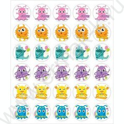 Наклейки-оценки /набор 150шт/5дизайнов /блистер | Фото 2