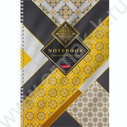 Тетрадь  80л А4 клетка/спираль "Gold ornament" /металлизиров. картон,выб лак/ ассорти | Фото 4