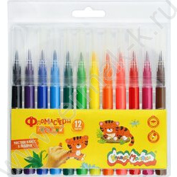 Фломастеры  12цв Каляка-Маляка /кисточки/ | Фото 1