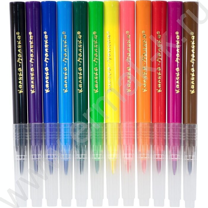 Фломастеры  12цв Каляка-Маляка /кисточки/ | Фото 2