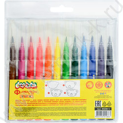Фломастеры  12цв Каляка-Маляка /кисточки/ | Фото 6
