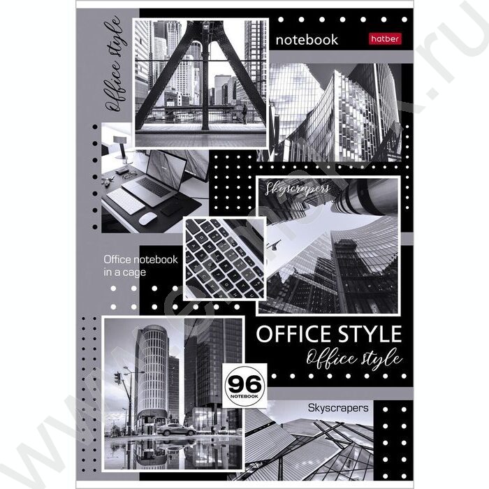 Тетрадь  96л А4 клетка "Office Style" /выб.лак/ ассорти | Фото 2