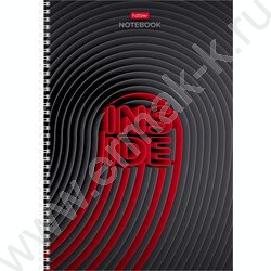 Тетрадь  96л А4 клетка/спираль "INSIDE" /выб лак/ ассорти | Фото 1