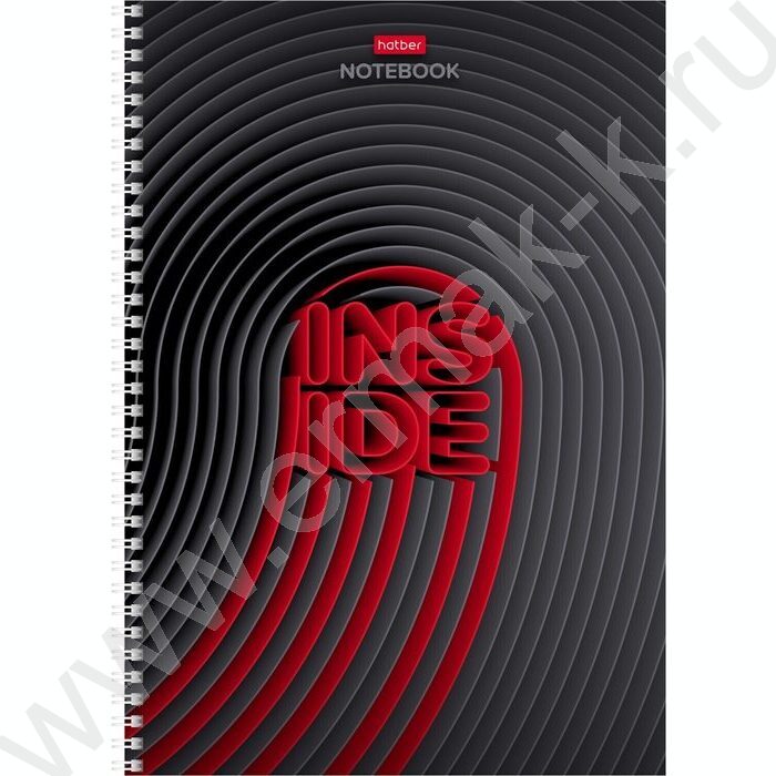 Тетрадь  96л А4 клетка/спираль "INSIDE" /выб лак/ ассорти | Фото 1