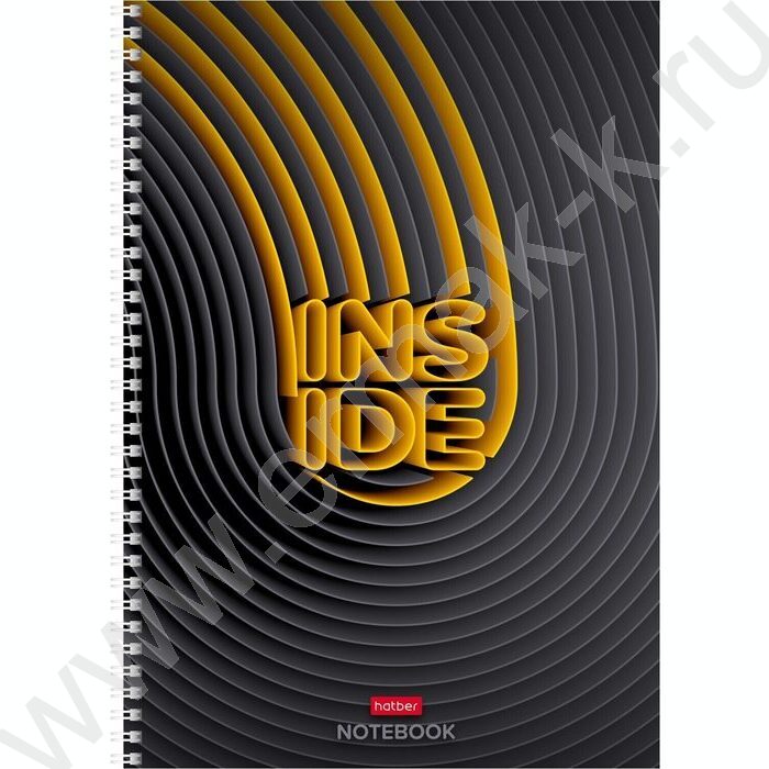 Тетрадь  96л А4 клетка/спираль "INSIDE" /выб лак/ ассорти | Фото 2