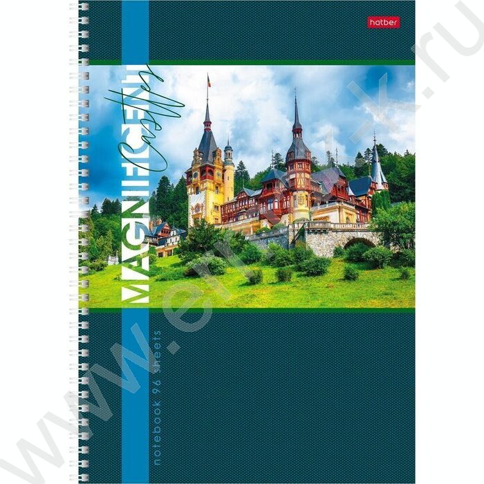 Тетрадь  96л А4 клетка/спираль "Великолепные замки" 4вида | Фото 1