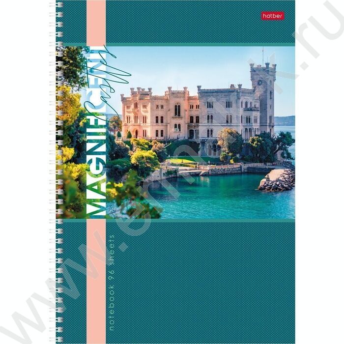 Тетрадь  96л А4 клетка/спираль "Великолепные замки" 4вида | Фото 3