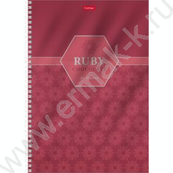 Тетрадь  96л А4 клетка/спираль "Chocolate" /металлизиров. картон, выб лак/ ассорти | Фото 3