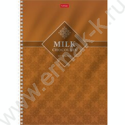Тетрадь  96л А4 клетка/спираль "Chocolate" /металлизиров. картон, выб лак/ ассорти | Фото 4