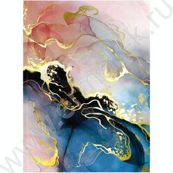 Тетрадь  96л А4 клетка/тв.обл. "Золотые разводы" /лянц.лам./ | Фото 1