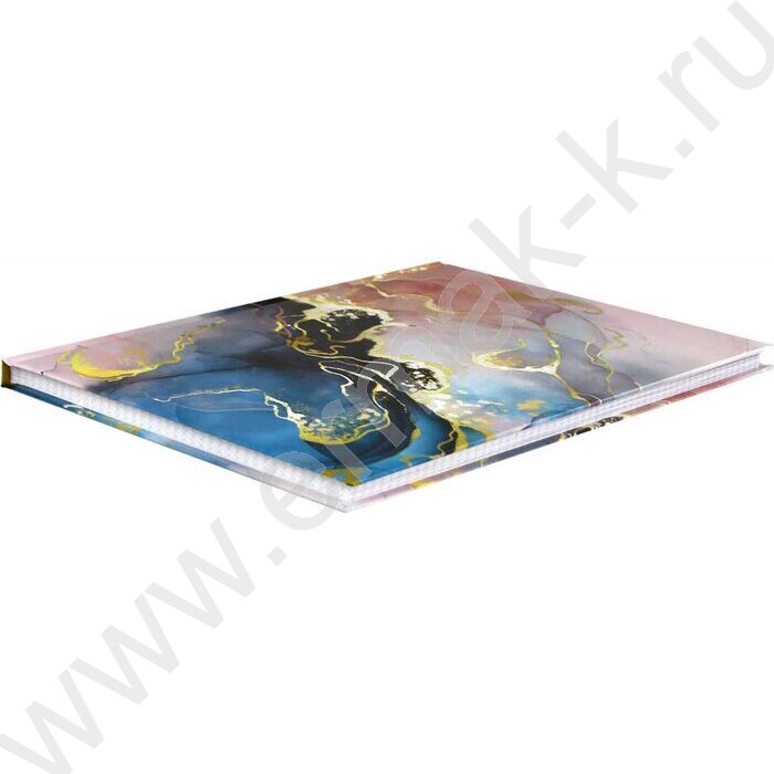 Тетрадь  96л А4 клетка/тв.обл. "Золотые разводы" /лянц.лам./ | Фото 2