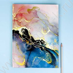 Тетрадь  96л А4 клетка/тв.обл. "Золотые разводы" /лянц.лам./ | Фото 8