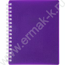 Зап. книжка  80л А6 спираль /пластик.обл. "CANVAS  Фиолетовая" | Фото 1