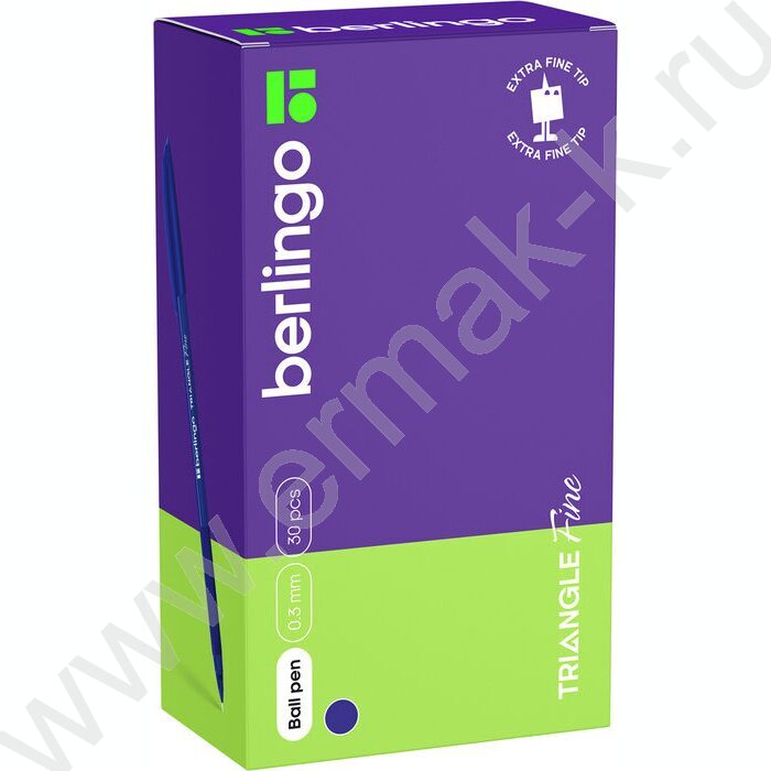 Ручка шар "Triangle Fine" 0,3мм синяя /резин. грип /игольчатый стержень | Фото 3
