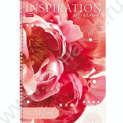 Тетрадь  80л А4 линейка/спираль "Вдохновение" ассорти | Фото 1