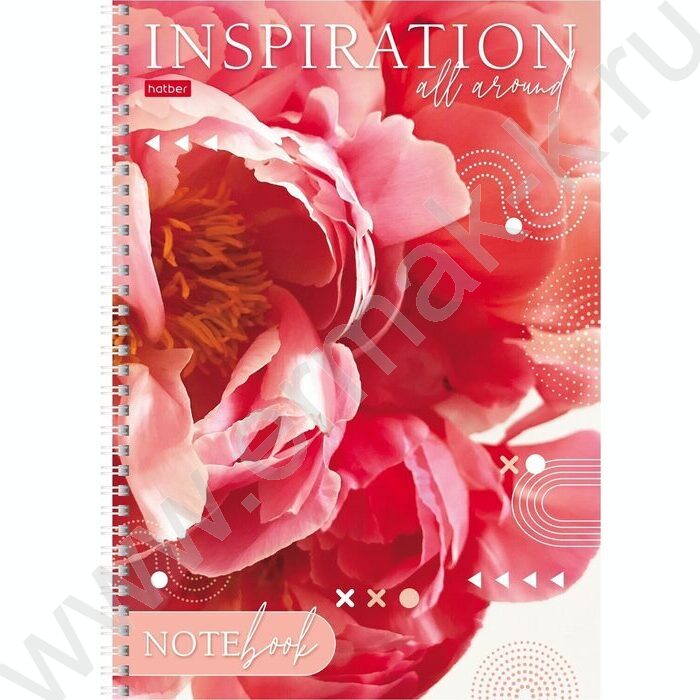 Тетрадь  80л А4 линейка/спираль "Вдохновение" ассорти | Фото 1
