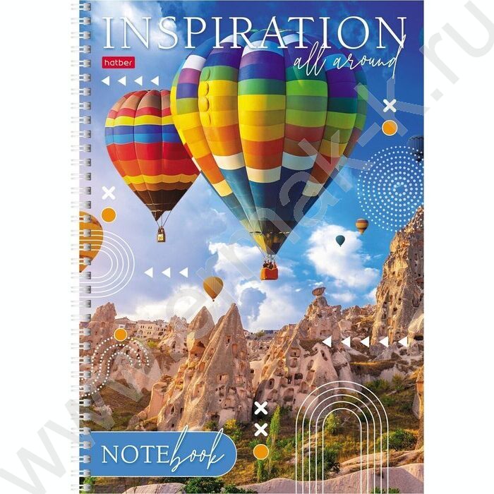 Тетрадь  80л А4 линейка/спираль "Вдохновение" ассорти | Фото 2