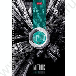 Тетрадь  80л А4 линейка/спираль "Ритм ночного города" ассорти | Фото 2