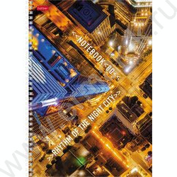 Тетрадь  80л А4 линейка/спираль "Ритм ночного города" ассорти | Фото 3