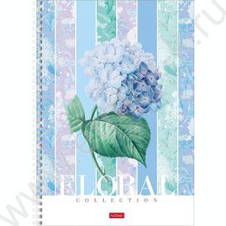Тетрадь  96л А4 линейка/спираль "Floral collection" /выб лак/ ассорти | Фото 4