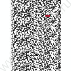 Тетрадь  96л А4 линейка/спираль "Лабиринт" /глянц.ламин,тиснение/ ассорти | Фото 1