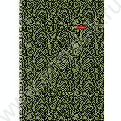 Тетрадь  96л А4 линейка/спираль "Лабиринт" /глянц.ламин,тиснение/ ассорти | Фото 2