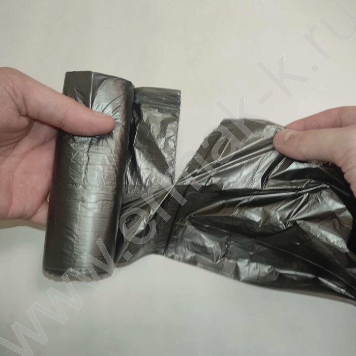 Мешки д/мусора ПНД 50*60 30л, 10мкм(черный) 20шт/рул. "Гранит" | Фото 3