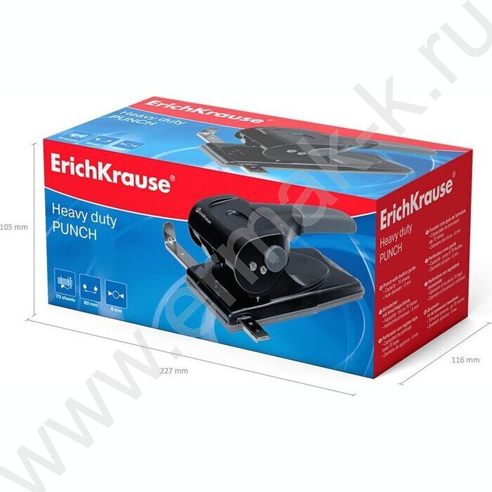 Дырокол  70л метал /линейка/ чёрный | Фото 5