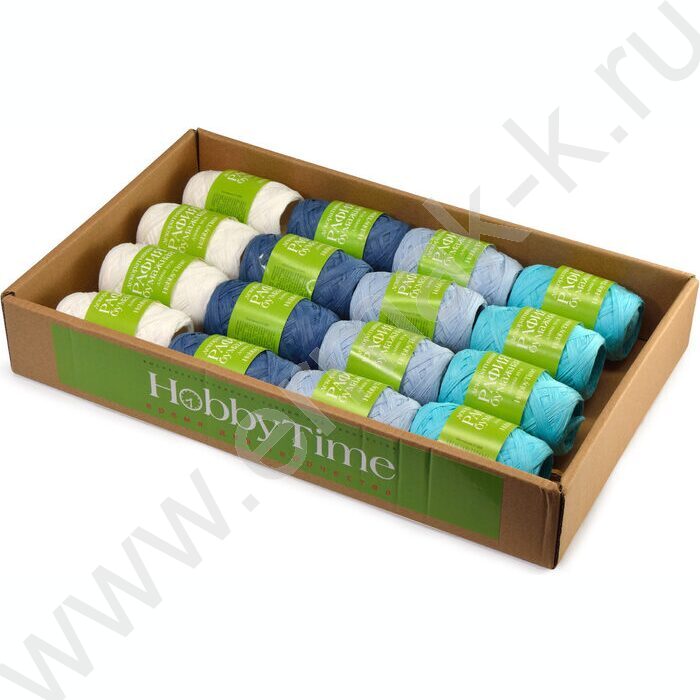 Рафия бумажная декоративная 10м 4цв гамма 3, в дисплее | Фото 1