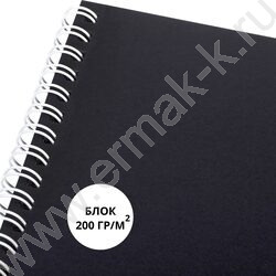 Скетчбук  20л А4 спираль "Смешарики" блок из черной бумаги 200г/кв.м /жесткая подложка | Фото 2