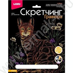 Набор д/творчества Скретчинг Животные "Кошечка" | Фото 1