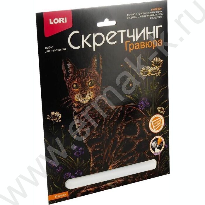 Набор д/творчества Скретчинг Животные "Кошечка" | Фото 3