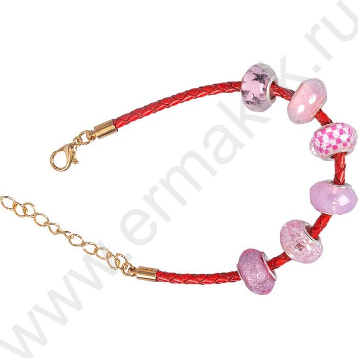 Набор д/творчества Раскопки "Бусины для браслета" (6 бусин-шармов) розовый | Фото 5