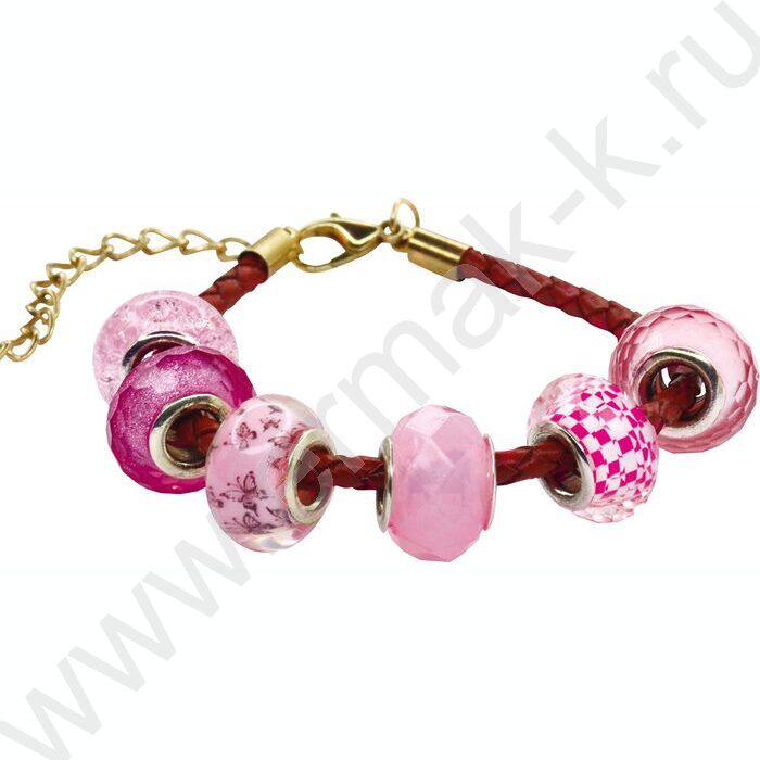 Набор д/творчества Раскопки "Бусины для браслета" (6 бусин-шармов) розовый | Фото 6