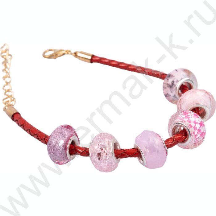 Набор д/творчества Раскопки "Бусины для браслета" (6 бусин-шармов) розовый | Фото 7