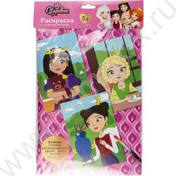 Набор д/творчества Раскраска в технике скетчинг Царевны "Даша, Соня и Василиса" | Фото 1
