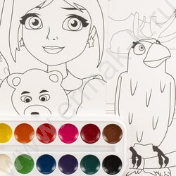 Набор д/творчества Раскраска в технике скетчинг Царевны "Даша, Соня и Василиса" | Фото 3
