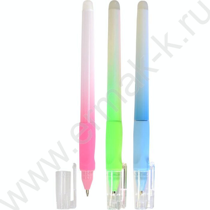 Ручка шар Degrade синяя 0,7мм /корпус с каучуковым держателем /цвета ассорти с переходом цвета | Фото 1