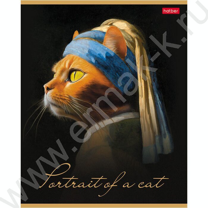 Тетрадь  96л клетка "Котошедевры" /мат. ламин. /тиснение / | Фото 1