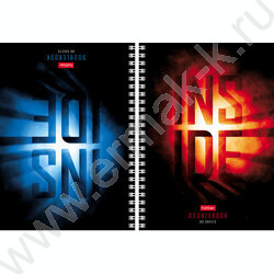 Тетрадь  80л клетка/спираль/тв.обл./двойная "INSIDE" | Фото 1