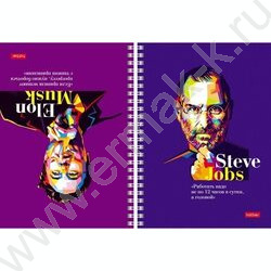 Тетрадь  80л клетка/спираль/тв.обл./двойная "Яркие цитаты" | Фото 1