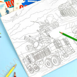 Раскраска 215*280 Военные раскраски.Танки | Фото 4