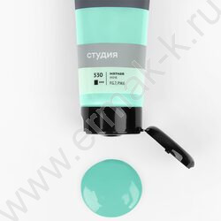 Краска акриловая 75мл "Студия", мятная /пластик. туба | Фото 4