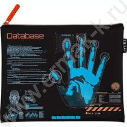 Папка для тетрадей A5 "Database" на молнии сверху, силиконовая | Фото 1