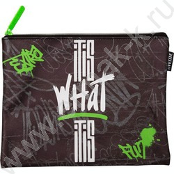 Папка для тетрадей A5 "It Is What" иск.кожа, на молнии сверху | Фото 1