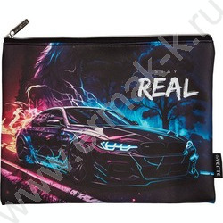 Папка для тетрадей A5 "Stay Real" матов.иск.кожа, на молнии сверху | Фото 1