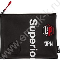 Папка для тетрадей A5 "Superior" на молнии сверху, силиконовая, аппликация из каучука | Фото 1