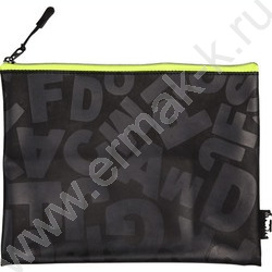 Папка для тетрадей A5 "WORD" на молнии сверху, силиконовая, с лаковой печатью | Фото 1